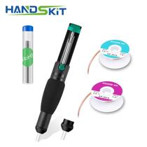 10 enlarged tin sucker 017 extended tin suction gun powerful manual double ring suction pump 366D desoldering