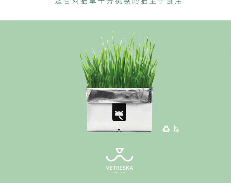 Mèo hỏng không thẻ Vetreska không mèo mèo tay trồng mèo cỏ mèo ăn vặt nhổ bóng nôn - Đồ ăn nhẹ cho mèo bánh thưởng cho chó mèo