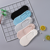 Summer Day Single Outlet True Silk Boat Socks Woman Slim socks Breathable Mulberry Silk Stocking Non-slip Invisible Socks