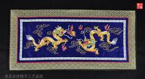 Handmade embroidery Old embroidery pieces Non-heritage Yanjing Bajue Beijing embroidery handmade embroidery decorative painting plate Jin Erlong opera beads mural