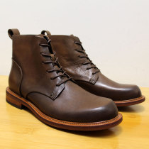 Amy Hai Hanging High Help Shoes Mens Shoes Skin Cow-skin Wash Retro Scrub to Make Old Martin Boots Casual Leather Shoes