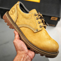 Goodyear Low Help Tooling Shoes Mens Shoes Retro Thick Bottom Big Heads Shoes Real Cow Leather Waterproof Outdoor Casual Shoes Working Shoes