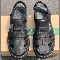 Withdrawal Cabinet Mens Shoes Head Layer Cow Leather Sandals Sandals Hand Stitches Beach Shoes Casual Leather Shoes Soft Bottom Light And Breathable Dongle Shoes