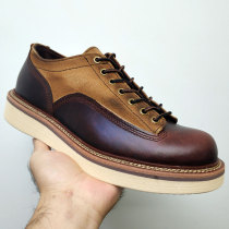 Army Jay American Renaissance Low-Help Short Face Short-Faced Outdoor Short-Faced Short Short-Faced Short Cow-leather Guntt Locomotive Short Boots