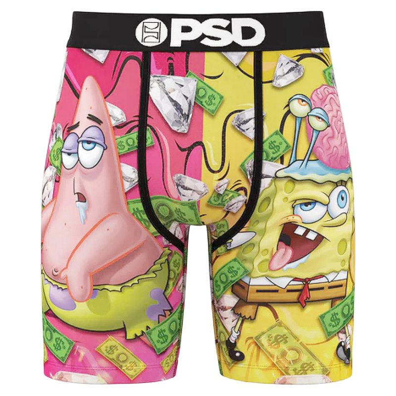 Psd Trendy Men's Underwear with Personalized Print, Ice Silk Sports Boxer Briefs, Quick-Dry Tight-Fitting Shorts, Anti-Chafing
