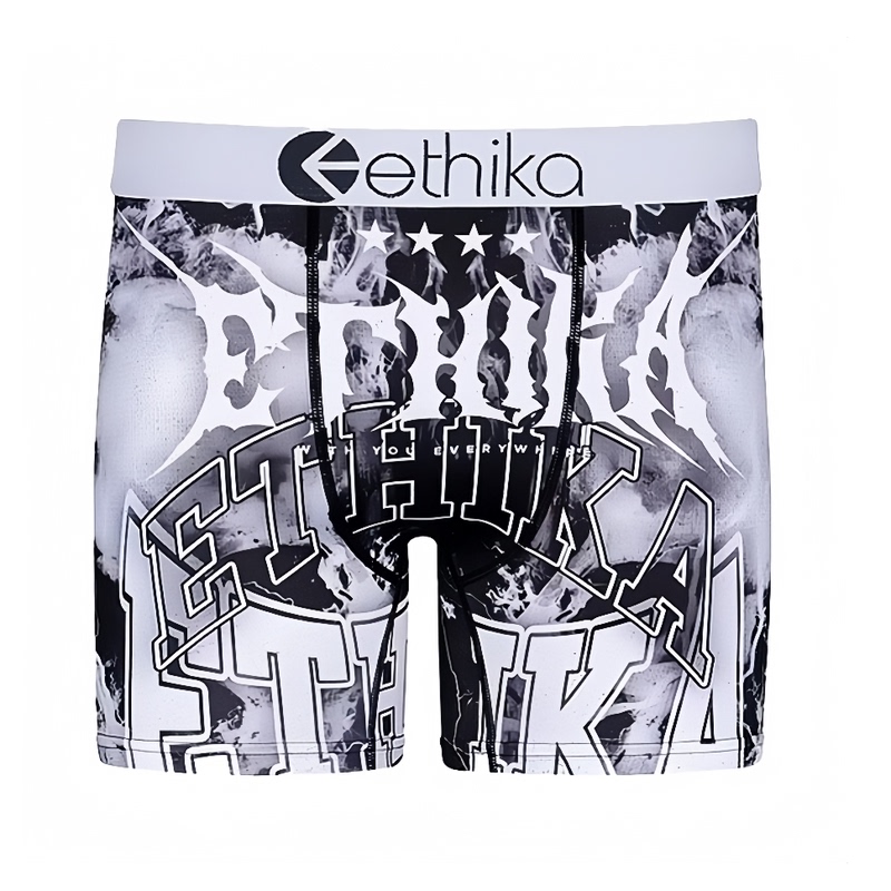 Ethika Men's Briefs, Short Style, North American Trendy Boxer Briefs, Men's Sports Shorts, Ice Silk, Naked Feeling, Anti-Chafing Crotch