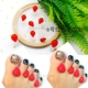 Nail Art Soft Silicone Finger Separator Daisy Pearl Love Strawberry Nail Tool Toe Cartoon Toe Separator - Công cụ Nail