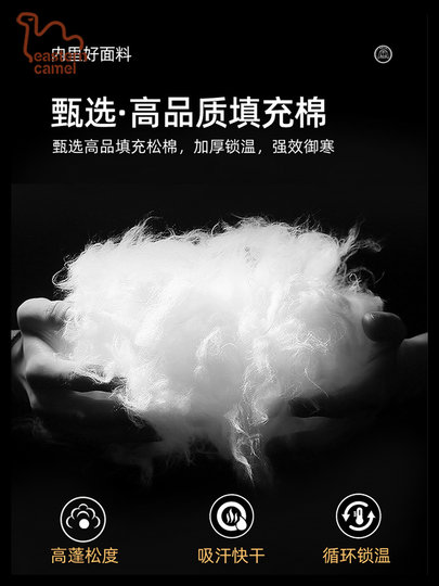 Oriental camel cotton coat men's winter thickened warm windproof and waterproof stand collar bread coat cotton jacket cotton coat jacket