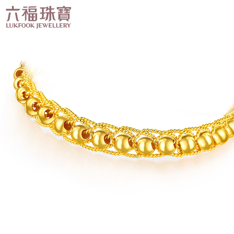 Trang sức Liufu dệt vòng đeo tay vàng mở vòng đeo tay vàng đàn hồi giá L35TBGB0007 - Vòng đeo tay Cuff vòng thạch anh tóc vàng