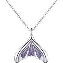 Lukfook Jewelry Fish Tail Pt950 Platinum Necklace Enamel Crafts Platinum Pendant Set Chain Priced GJPTBN0003