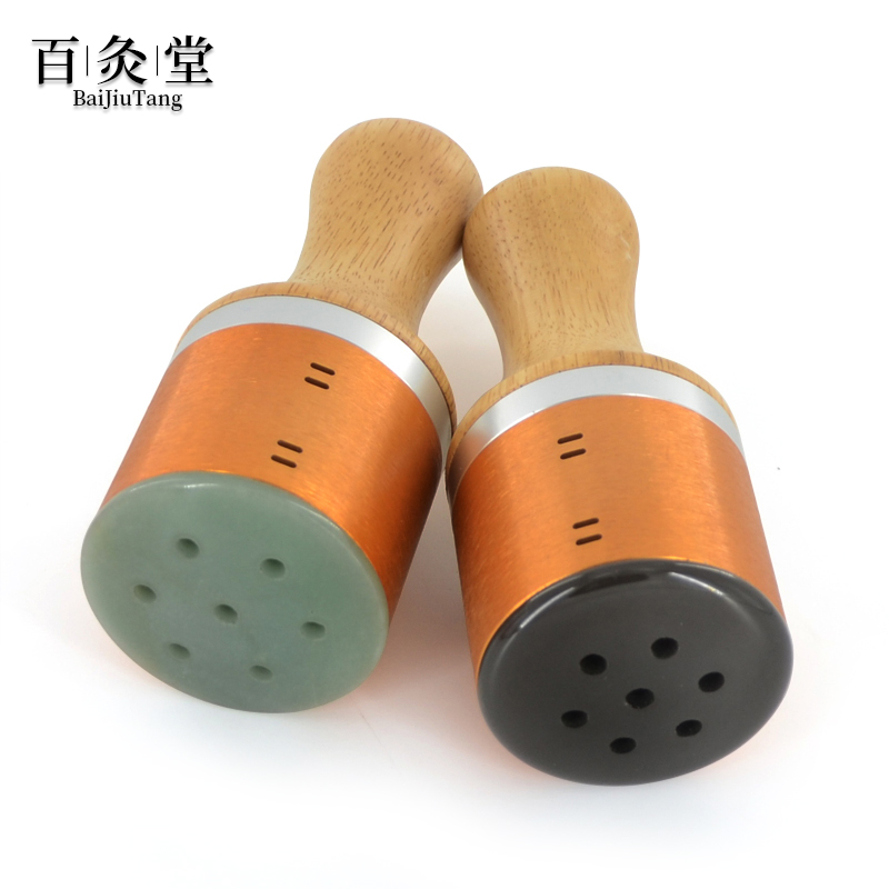 Jade moxibustion massage bar Acupuncture acupuncture acupuncture equipment for moxibustion equipment household moxibustion box wooden thickening