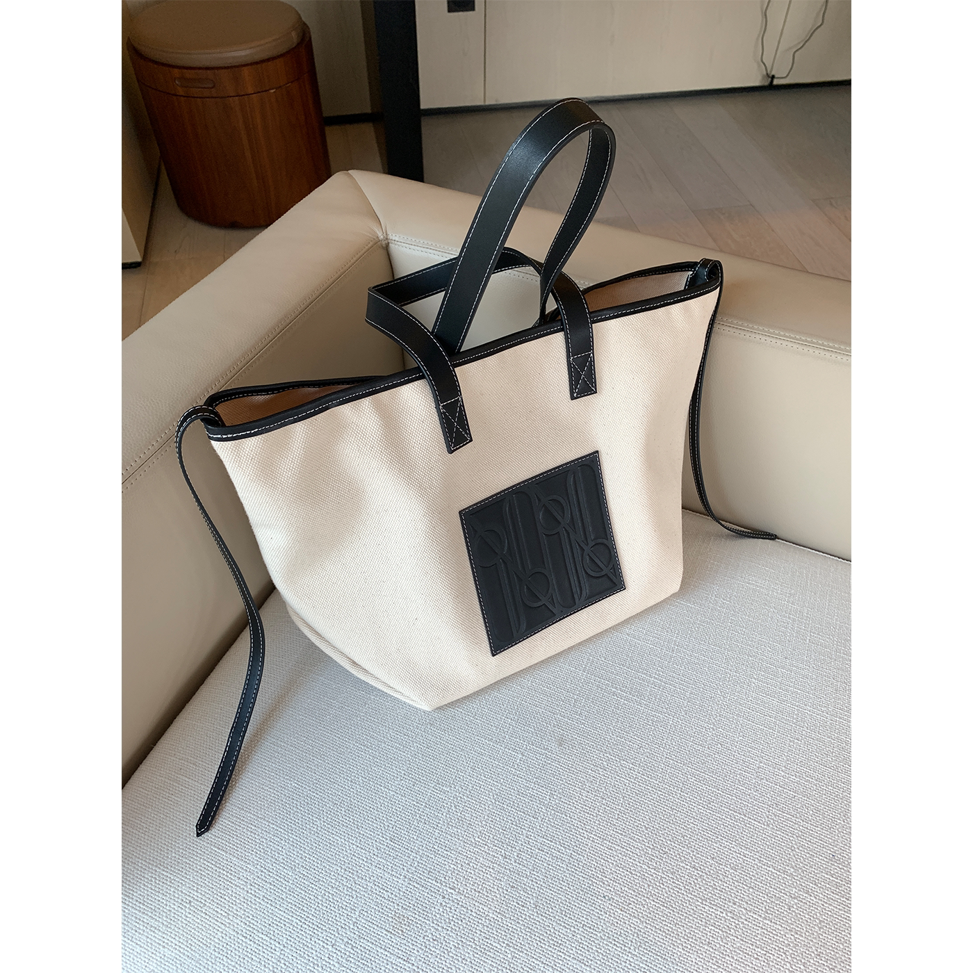 JAJA original design cotton paper shell 26 amp high density large capacity canvas patchwork totebag canvas bag