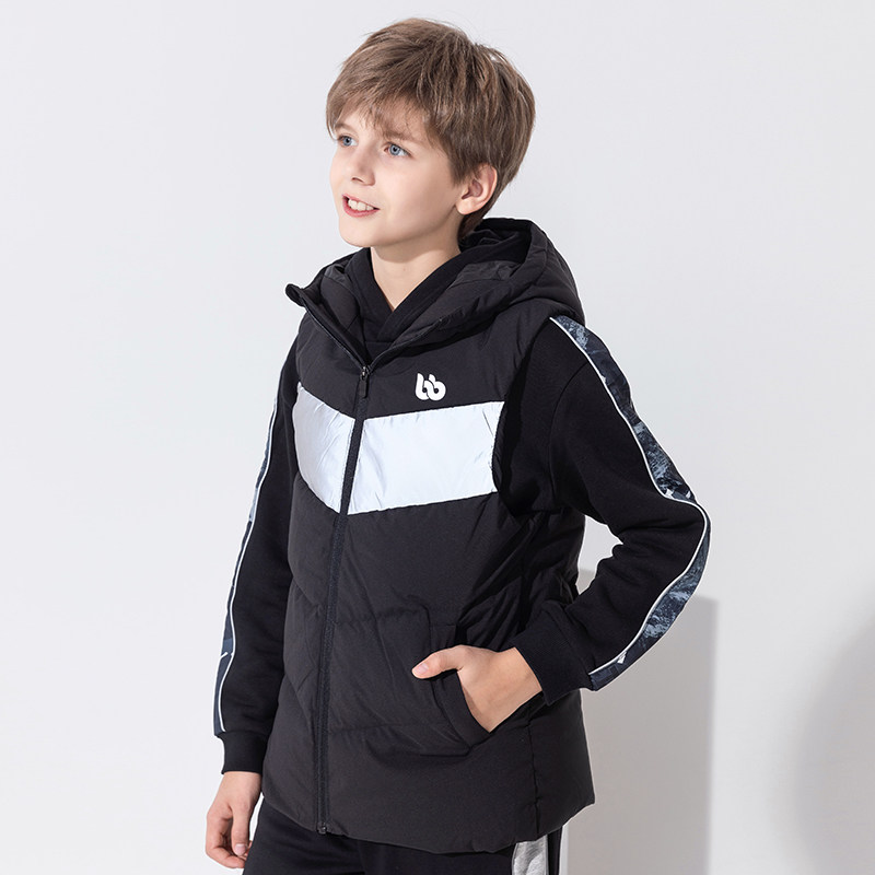 Balabala boy's down vest hooded 2021 winter new children's vest to keep warm 203421101101