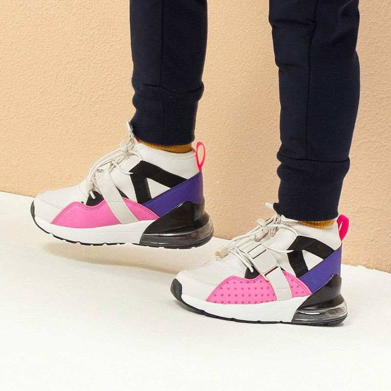 Balabala girls' sports shoes winter children's children's air cushion bottom warm cushioning comfort 24404190443