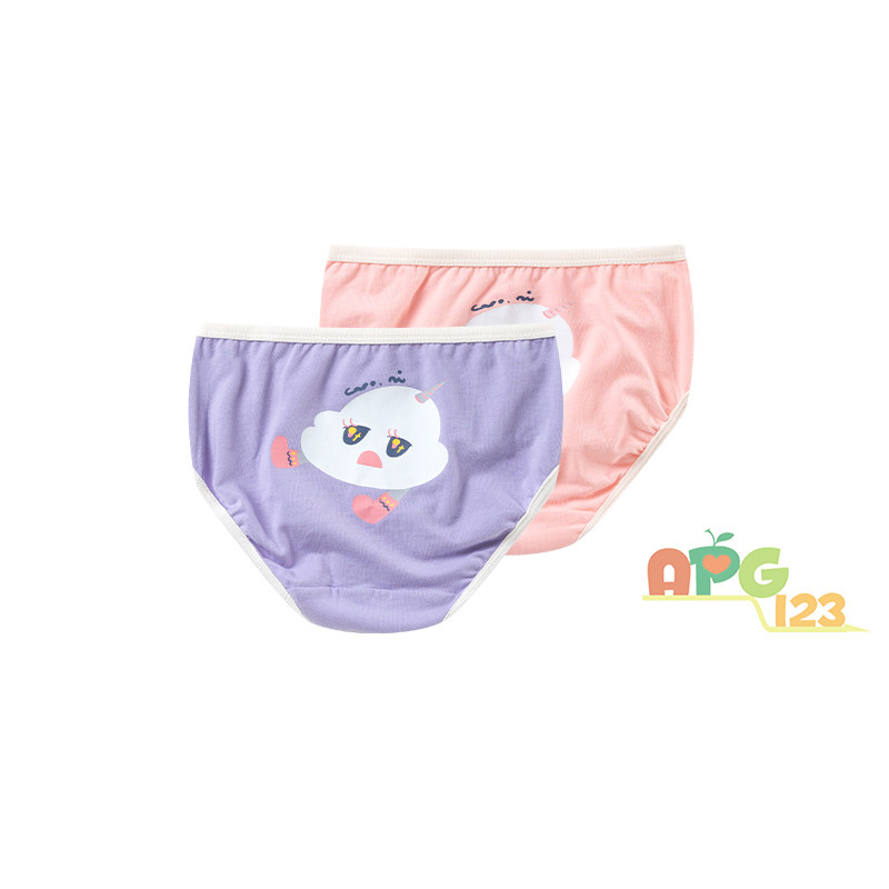 Barabara girls underwear (2 packs) spring and autumn new children's small children's shorts soft and comfortable briefs cute