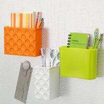 Japan imported installation-free plastic magnetic absorption box Kitchen debris refrigerator magnet storage rack