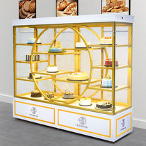Custom birthday cake model display cabinet Bread cabinet Bread display cabinet Wrought iron glass shelf West Point cake cabinet