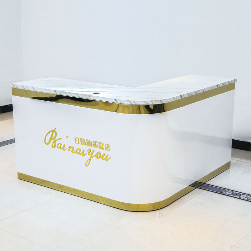Bakery bar cashier custom beauty salon front table reception desk milk tea shop cashier tea water bar counter