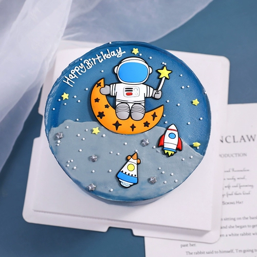 Аэрокосмический космонавт, мультяшный декор, космический космический корабль из мягкой резины, популярно в интернете