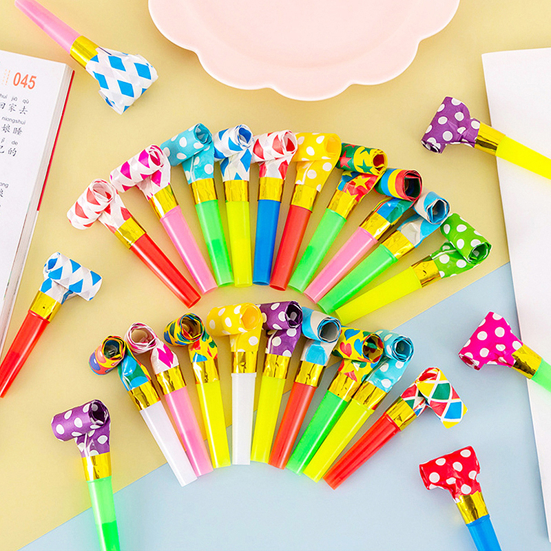 紙ドラゴンホイッスル漫画応援トランペット子供のおもちゃ誕生日パーティー用品輝く新年ギフト報酬