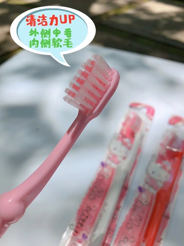 Hello kitty, японская детская зубная щетка, ограниченное издание, период смены зубов, 6-12 лет