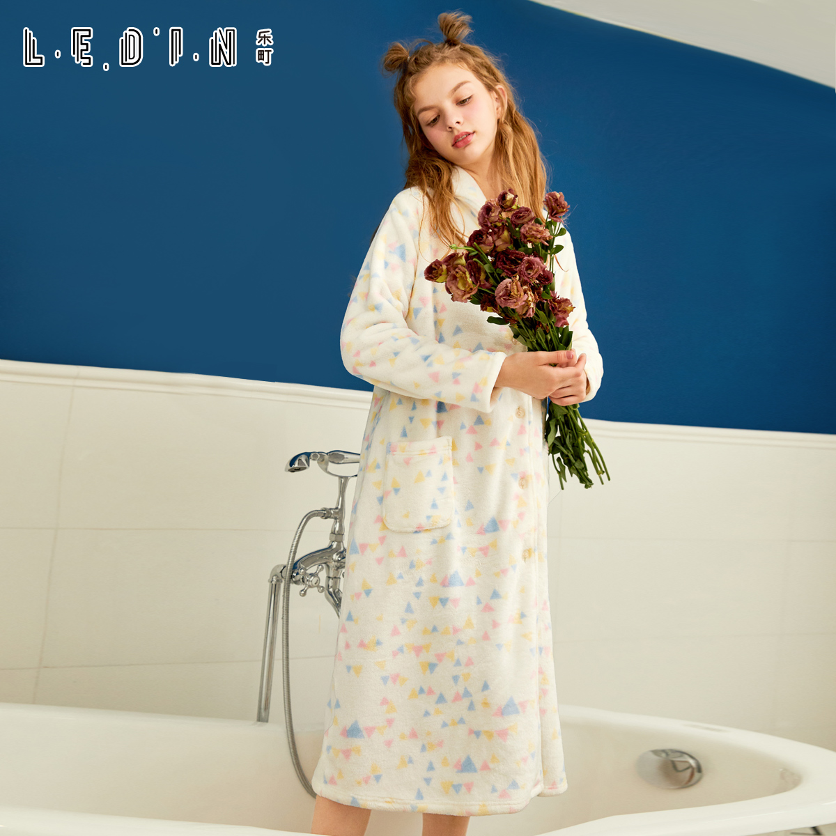 Pyjama pour femme à manches longues - Ref 2991529 Image 2