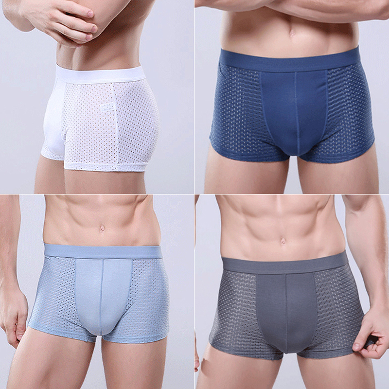 mens nhung Arctic quần lót đá Modale phẳng góc quần đầu thở chữ U quần sexy lưới quần lót bốn-góc.