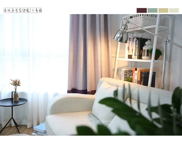Màu xanh mới Rèm cửa Trung Quốc Phong cách Mỹ Phòng khách Bắc Âu Phòng ngủ Bay Window Hoàn thành Sản phẩm Tùy chỉnh Hiện đại Đơn giản Jacquard Retro - Phụ kiện rèm cửa phụ kiện rèm