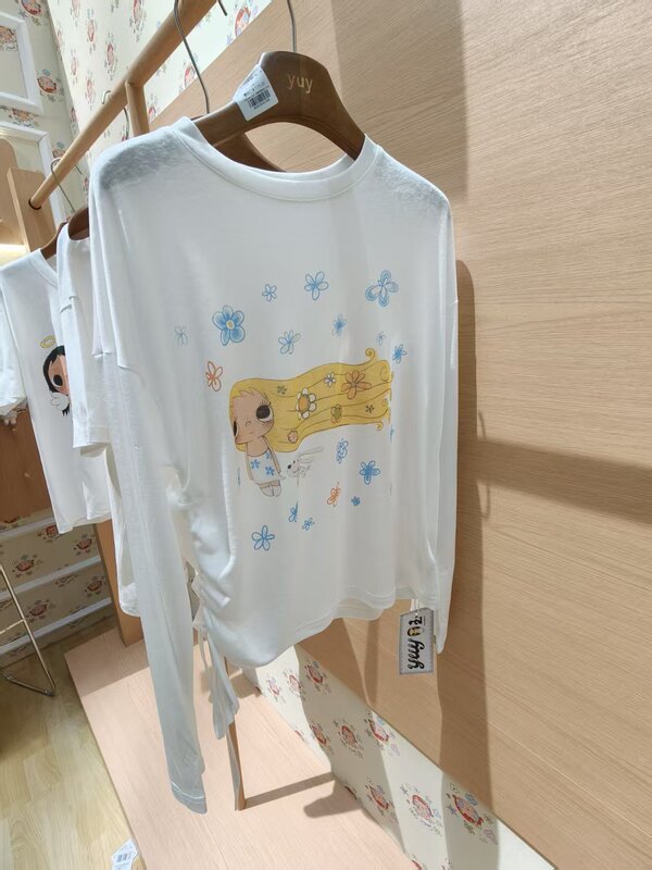 Shanghai Xiaoyu Yuy Pop-Up Store Long-Sleeve Blouse Heart Angel Short-Sleeve T-Shirt Wine Glass Heart Authentic Merchandise