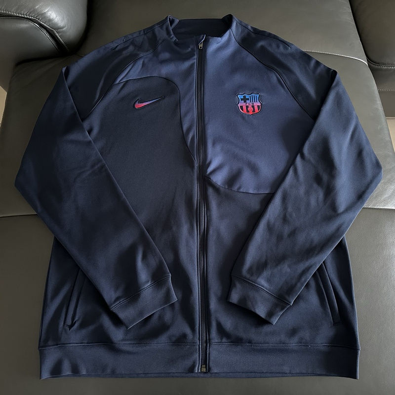 Nike Barcelona 23-24 Season Player Version On-Field Casual Jacket with Warm Inner Fleece