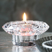 Multi-purpose wax table Diamond shiny candle holder glass transparent thick rod wax tea wax dual use 1