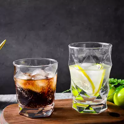 European-style new diamond-cut glass glass milk cup drink cup boiling water tea cup fashion and novel