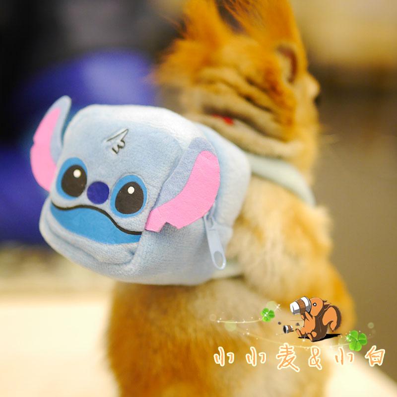 Snow Huangshan squirrel mink marmot rabbit guinea pig with zipper multicolor cartoon backpack light can put food