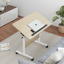 Movable bedside table Wheeled dormitory table Floor-standing small desk 60cm long liftable laptop desk