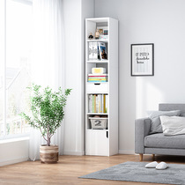 Simple bookshelf Shelf shelf floor multi-layer book storage rack white against the wall narrow shelf narrow slit small bookcase