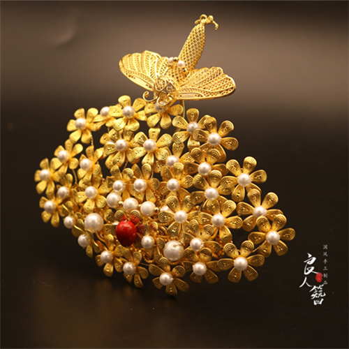 Tang-Style Li Jingxun's Hairpin, Flower Crown, Hanfu Headdress, Hairpin, Antique-Style Hairpin, Runway Show