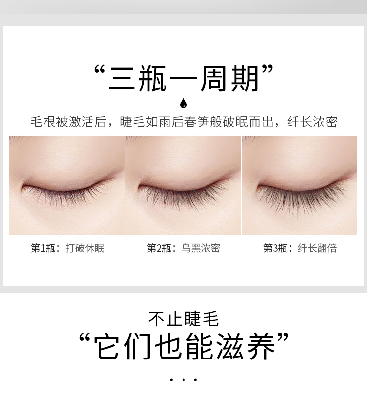 Lông mi tăng trưởng lỏng không thấm nước uốn dài và nuôi dưỡng lông mi dài tăng trưởng chất lỏng kem dày đen nam và nữ chính hãng mascara trong suốt