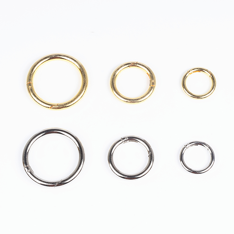 Bag belt connection buckle adjustment buckle alloy movable ring circular spring ring open ring bag hardware accessories