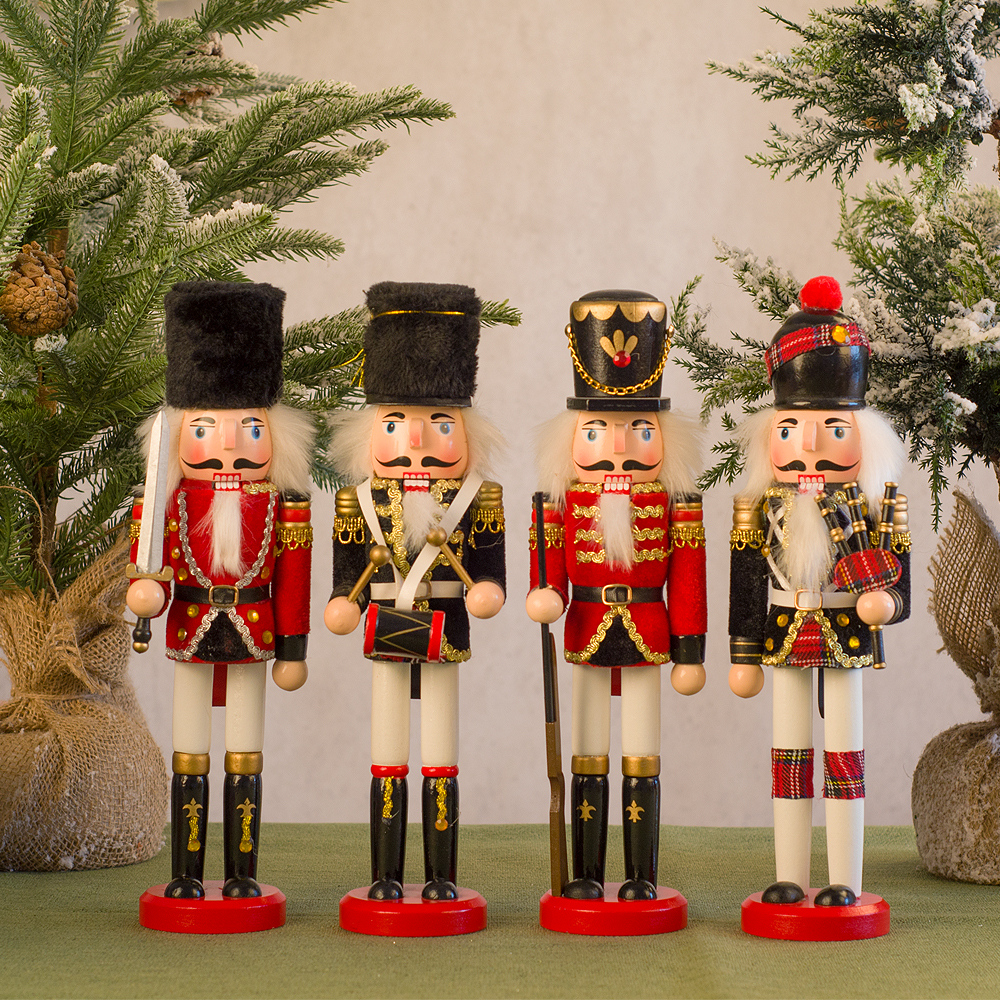 ヨーロッパ風 30cm くるみ割り人形 布人形 兵士 クリエイティブ ホームデコレーション リビングルーム ワインキャビネット 子供部屋デコレーション