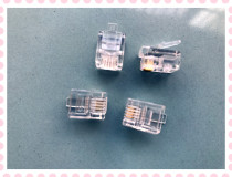 RJ11 four-core 6P4C phone crystal head voice line connector 4 core phone head 1 crown
