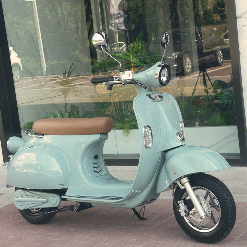 Roman Holiday Electric Car Vespa Online Red Electric Bottle Car Retro Motorcycle 6072V Electric Mota Bumblebee Scooter-Taobao