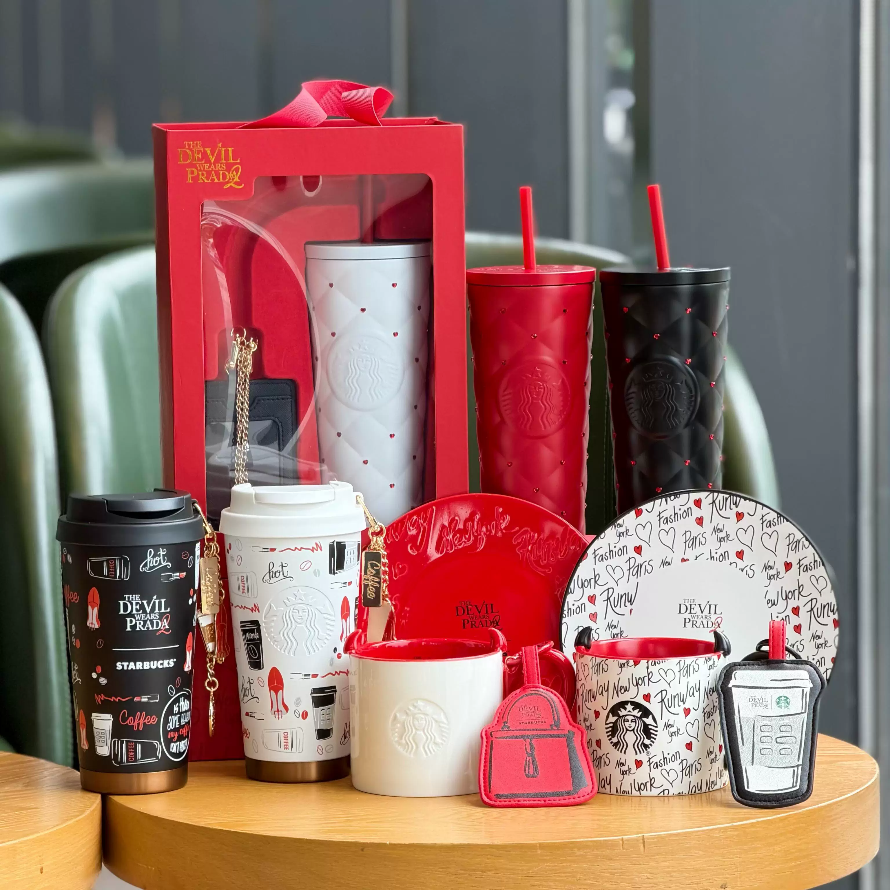 Звездное кофе Starbucks, Prada, соломенная нержавеющая сталь, подарочная коробка