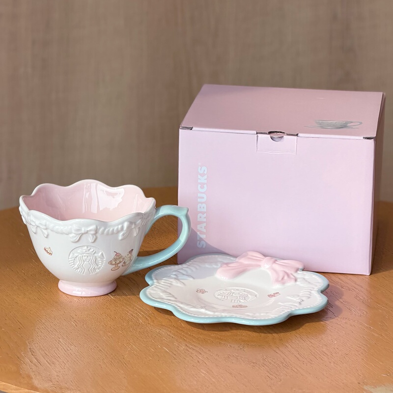 Starbucks Cup 2026 Summer Dessert Party Exquisite Cute High-Value Office Ceramic Coffee Mug with Saucer