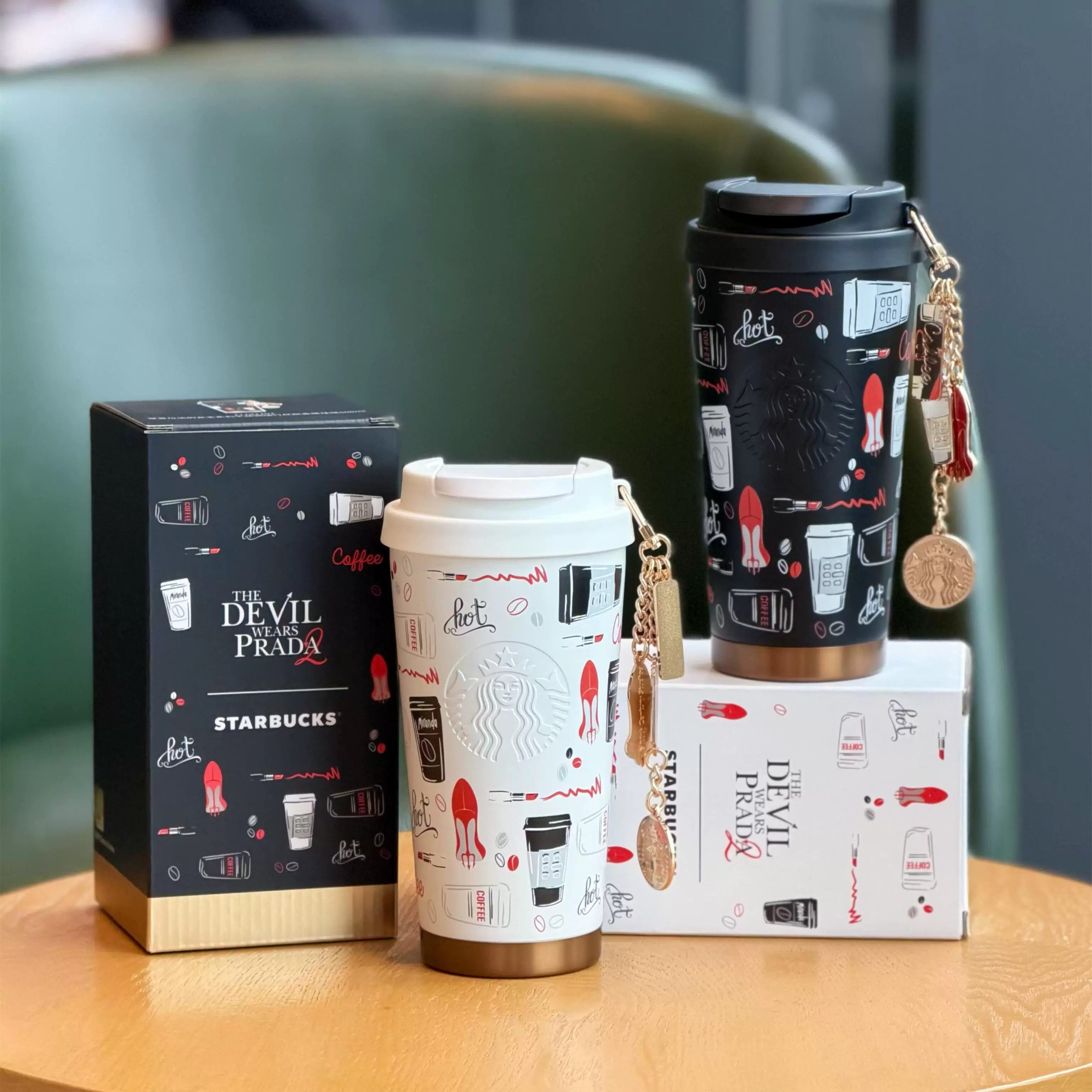 Звездное кофе Starbucks, Prada, соломенная нержавеющая сталь, подарочная коробка