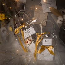 MISS XIU wedding flash girl] PVC transparent tote bag candy bag new hand gift bag