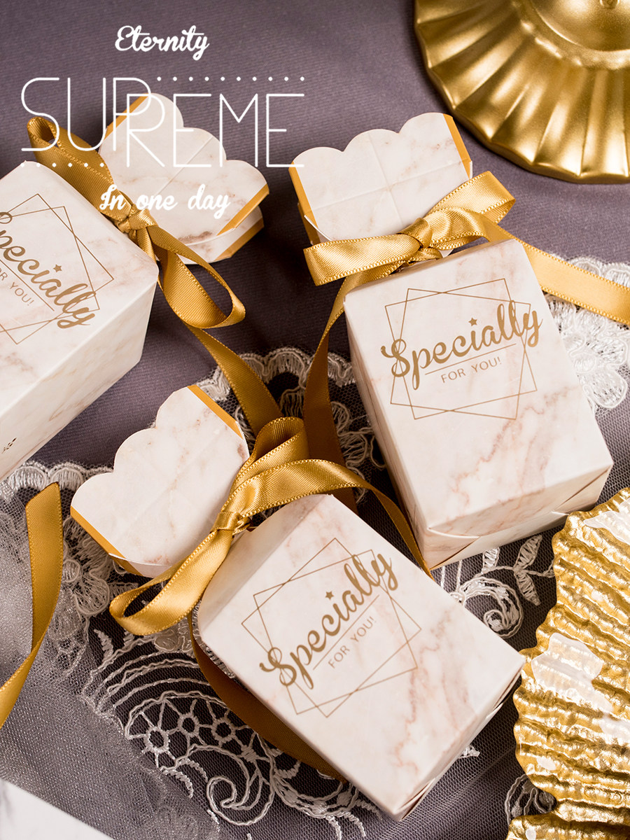 Missxiu European style wedding candy box Creative wedding paper box Candy box Vase box Love Ding Sansheng]