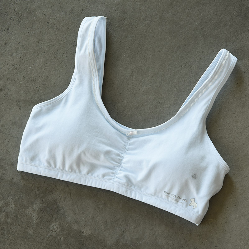 Áo lót cotton thiếu niên Không có vòng thép Cốc mỏng Đồ lót học sinh Bốn mùa có thể mặc B áo lót học sinh