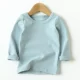 Áo thun cotton bé gái có tay dài bằng vải cotton cho bé trai và bé gái cổ tròn chạm đáy áo Thu mới áo thun trẻ em giá rẻ