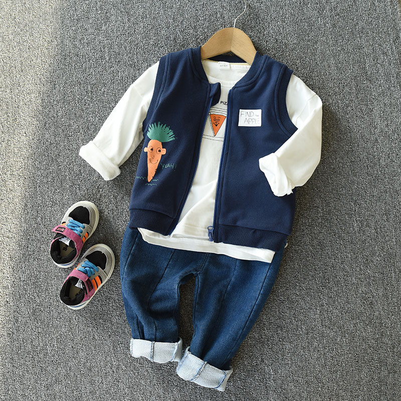 Áo lót cotton ấm bên trong cotton trẻ em cộng với áo vest nhung ấm áp áo vest cotton vai bé trai mùa thu đông áo gile phao trẻ em cao cấp