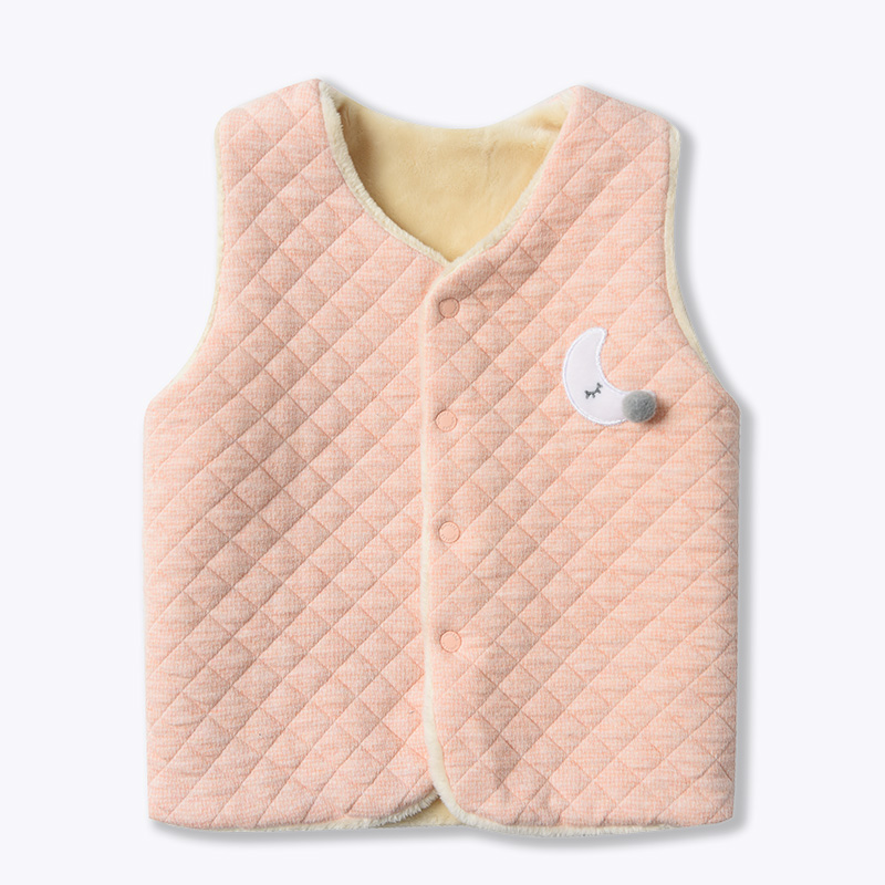 Áo khoác cotton dày và nhung màu vest nam áo gile thu đông cho bé gái